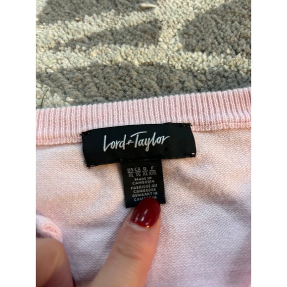 Light Pink Lord and Taylor Button Up Cardigan - Picture 3 of 4